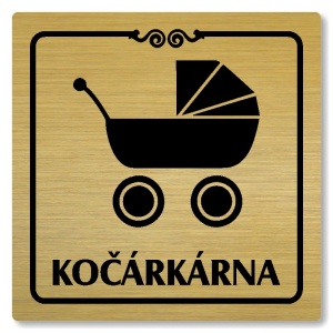 Kočárkárna, 100x100mm, zlatá, Texas